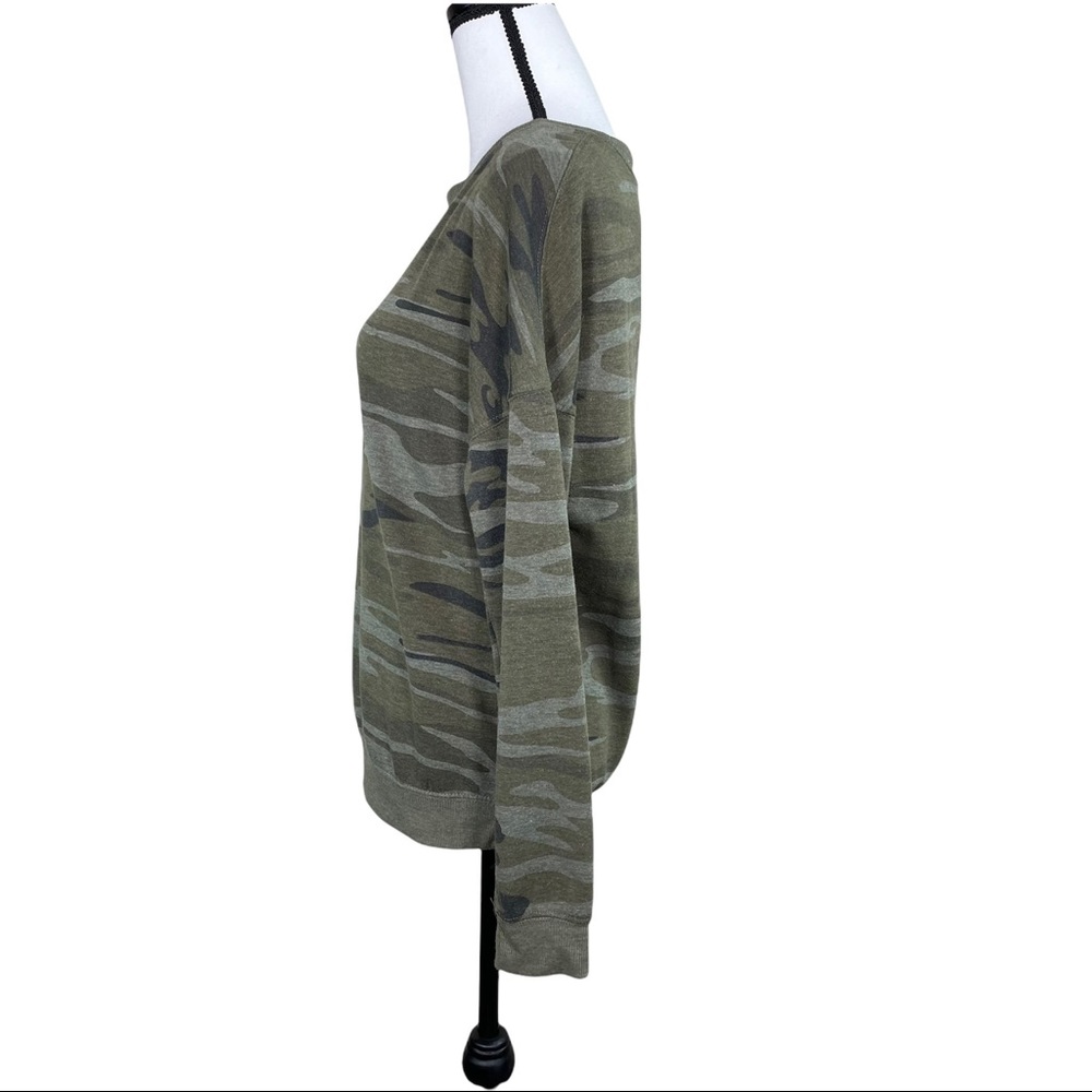 Zoe + Liv Green Camouflage Sweatshirt - Picture 4 of 6